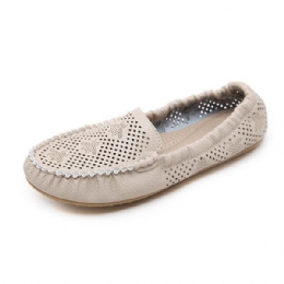 Dames Loafers Leer Outdoor Soft Sole Flats Casual Schoenen