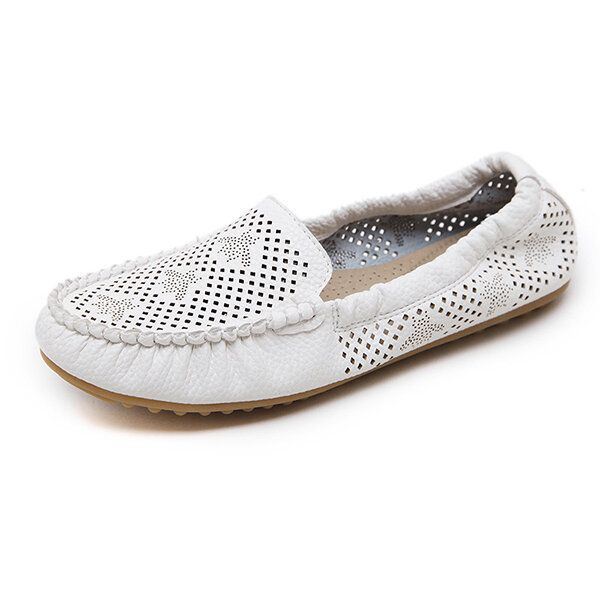 Dames Loafers Leer Outdoor Soft Sole Flats Casual Schoenen