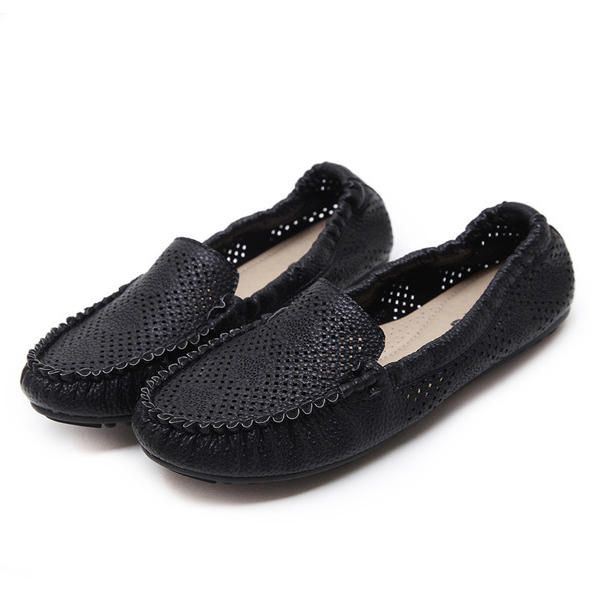 Dames Loafers Leer Outdoor Soft Sole Flats Casual Schoenen