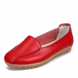 Dames Loafers Schoenen Casual Outdoor Slip On Leren Flats