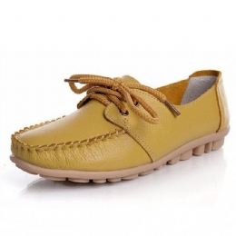 Dames Nieuwe Trendy Casual Platte Hak Schoenen Boog Knoop Ronde Neus Slip Snoep Kleur Loafer Schoenen