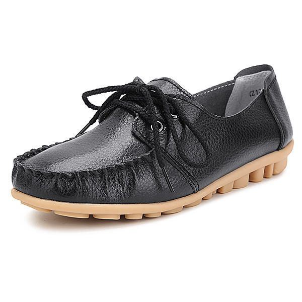 Dames Nieuwe Trendy Casual Platte Hak Schoenen Boog Knoop Ronde Neus Slip Snoep Kleur Loafer Schoenen