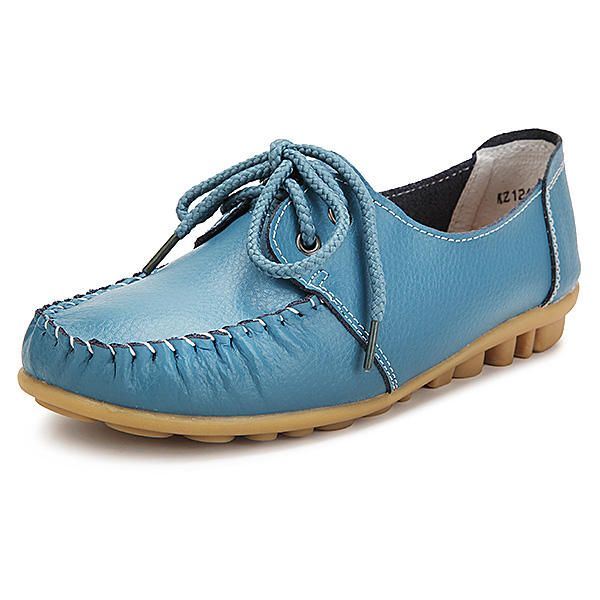 Dames Nieuwe Trendy Casual Platte Hak Schoenen Boog Knoop Ronde Neus Slip Snoep Kleur Loafer Schoenen