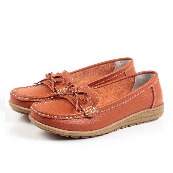 Dames Platte Slip On Casual Soft Outdoor Platte Loafers Schoenen Met Ronde Neus