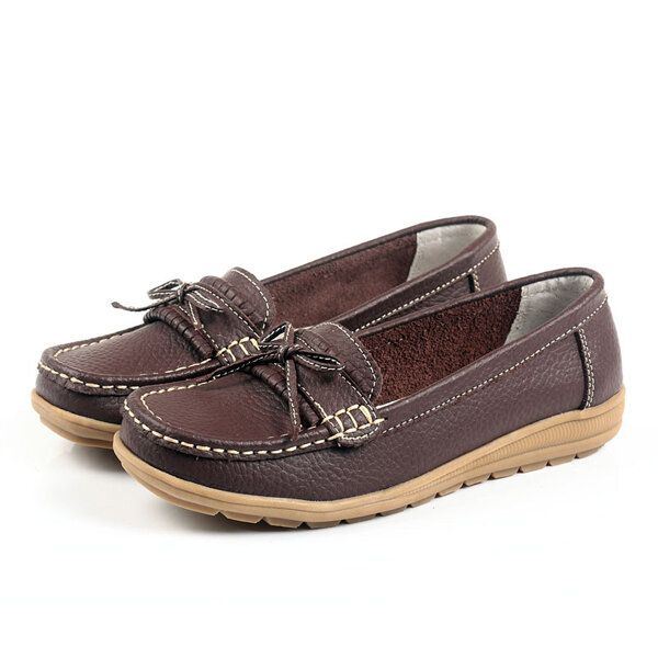 Dames Platte Slip On Casual Soft Outdoor Platte Loafers Schoenen Met Ronde Neus