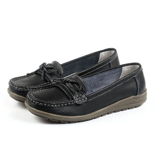 Dames Platte Slip On Casual Soft Outdoor Platte Loafers Schoenen Met Ronde Neus