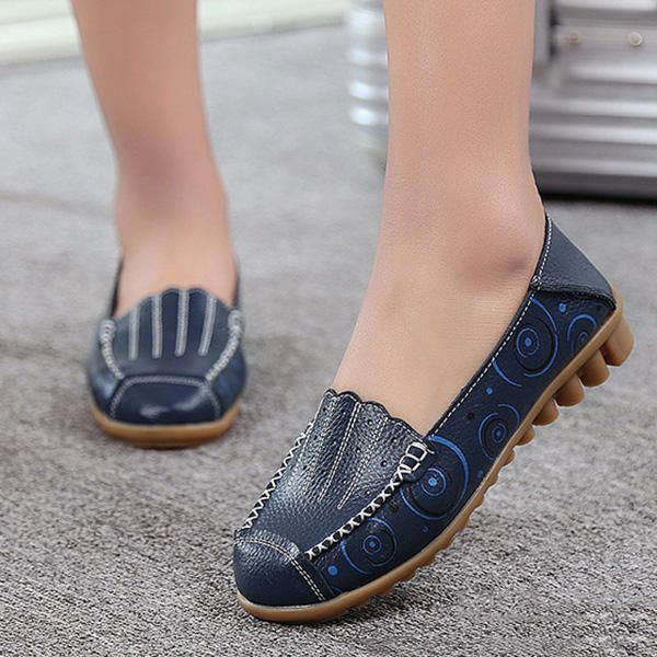 Dames Soft Sole Casual Comfy Slip On Flat Loafers