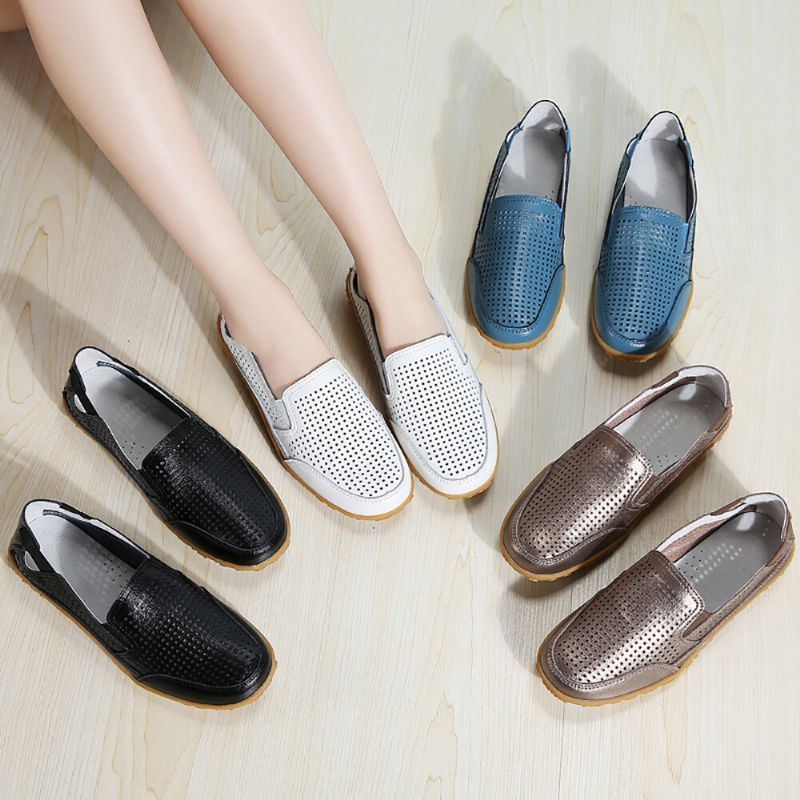 Dames Sport Comfy Hollow Slip On Flat Loafers