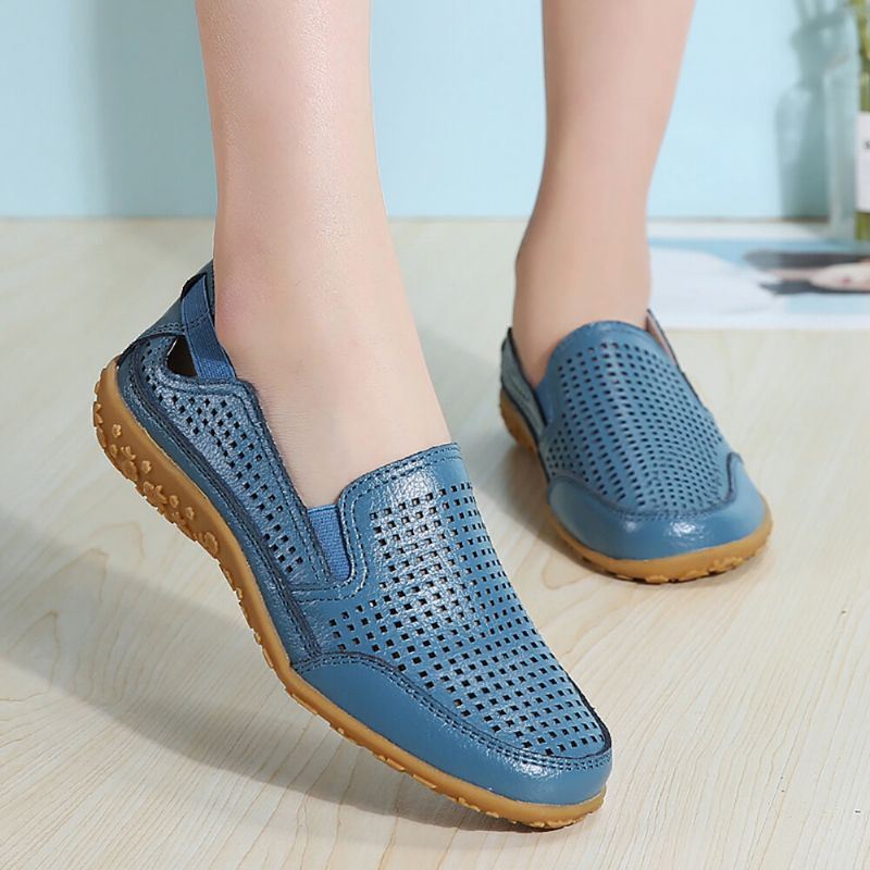 Dames Sport Comfy Hollow Slip On Flat Loafers