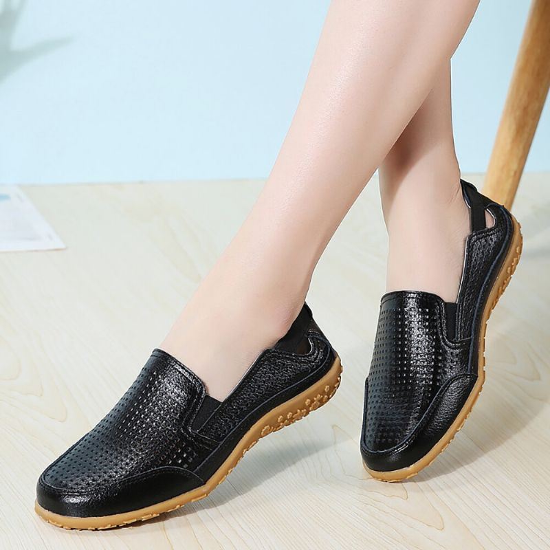 Dames Sport Comfy Hollow Slip On Flat Loafers