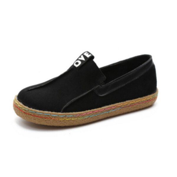 Dames Stiksels Zachte Zool Ronde Neus Instappers Casual Flats Loafers