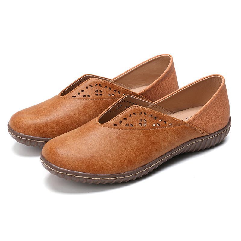 Dames Stitcing Antislip Casual Slip On Flats