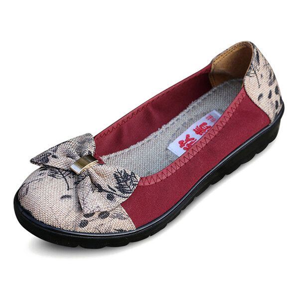 Dames Strik Instappers Casual Platte Loafers Met Ronde Neus