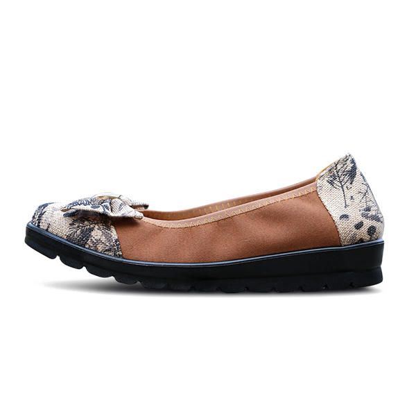 Dames Strik Instappers Casual Platte Loafers Met Ronde Neus