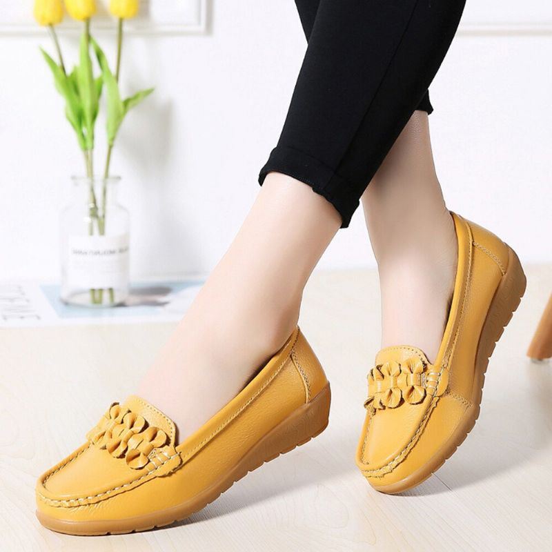 Dames Strik Stiksels Decor Comfortabele Antislip Casual Loafers