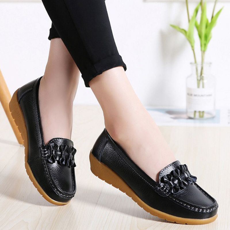 Dames Strik Stiksels Decor Comfortabele Antislip Casual Loafers