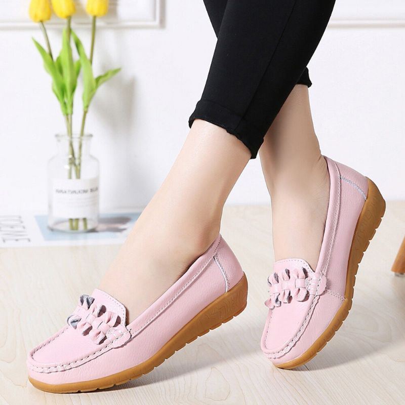 Dames Strik Stiksels Decor Comfortabele Antislip Casual Loafers