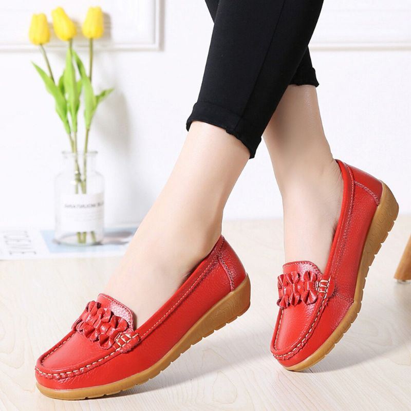 Dames Strik Stiksels Decor Comfortabele Antislip Casual Loafers