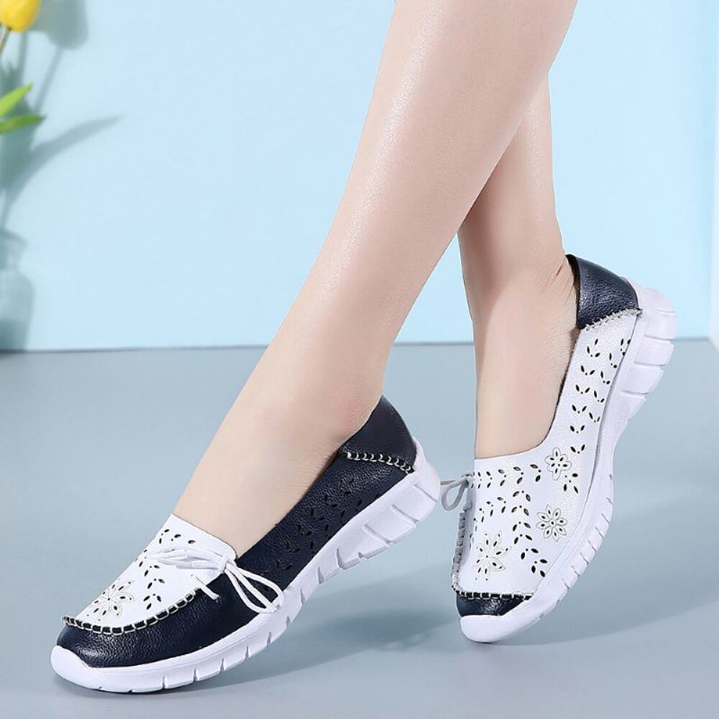 Dames Striking Flowers Hollow Sports Non-slip Casual Loafers