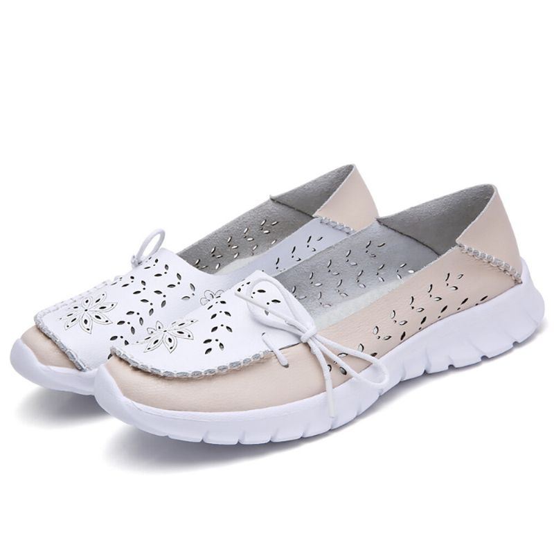 Dames Striking Flowers Hollow Sports Non-slip Casual Loafers