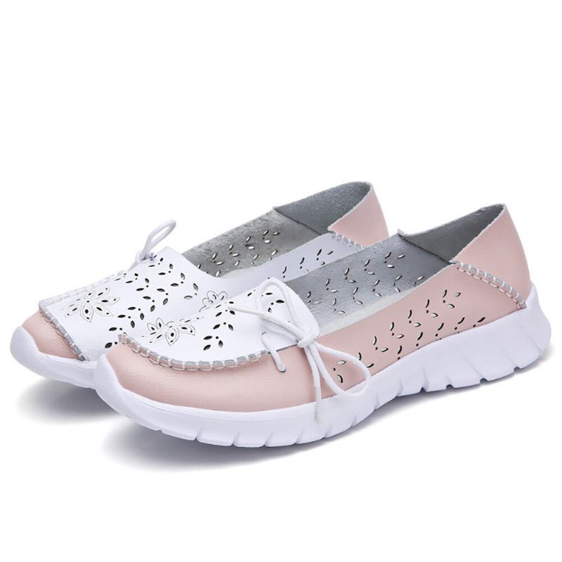 Dames Striking Flowers Hollow Sports Non-slip Casual Loafers