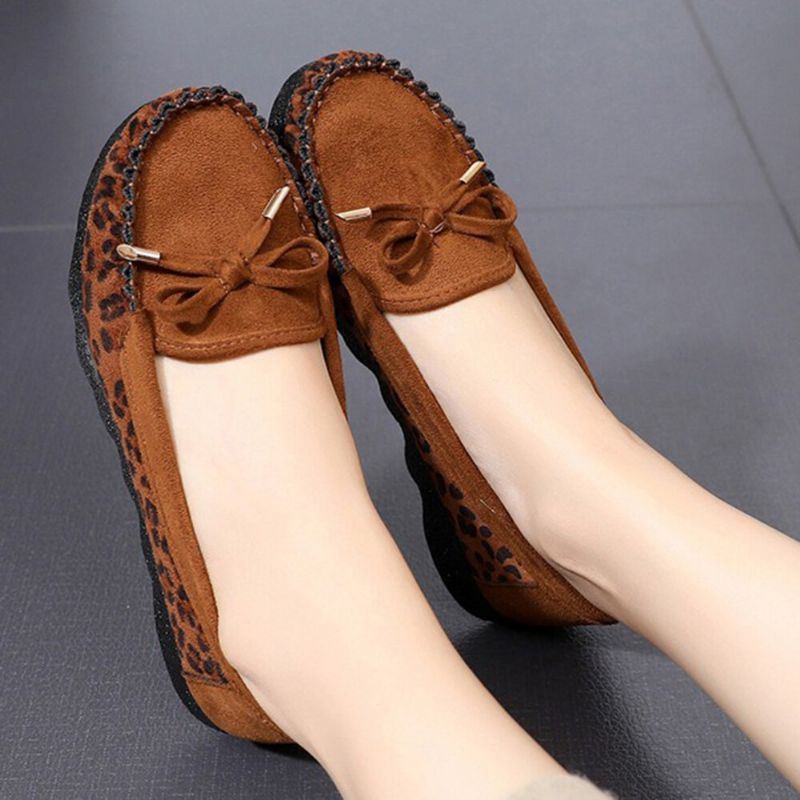 Dames Suède Strik Comfy Non-slip Casual Loafers