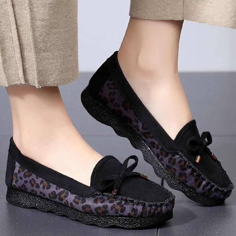 Dames Suède Strik Comfy Non-slip Casual Loafers