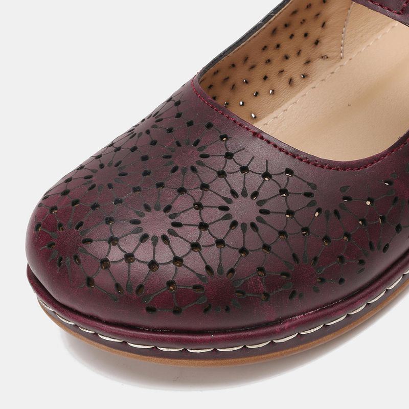 Dames Uitgehold Ademend Comfortabele Klittenband Lente Flats Casual Schoenen