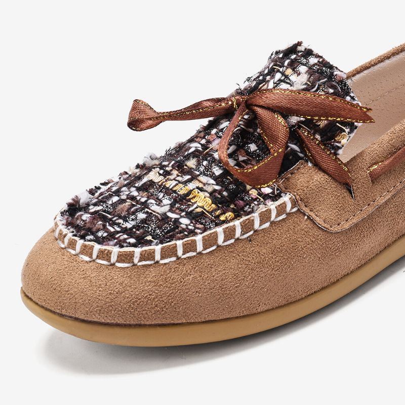 Dames Vlinder Knoop Decor Kleine Geur Wind Comfortabel Ademend Casual Slip-on Loafers