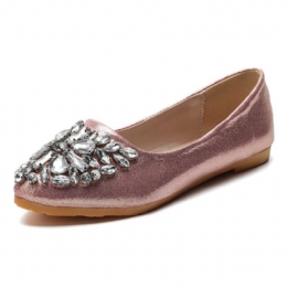 Dames Zoete Strass Dames Lichtgewicht Strass Geklede Flats