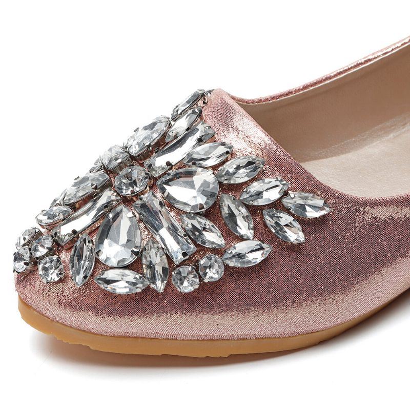 Dames Zoete Strass Dames Lichtgewicht Strass Geklede Flats