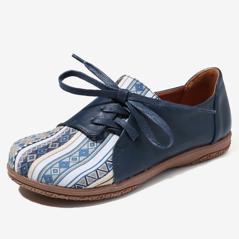 Damespatroon Splicing Decor Antislip Comfortabele Platte Loafers