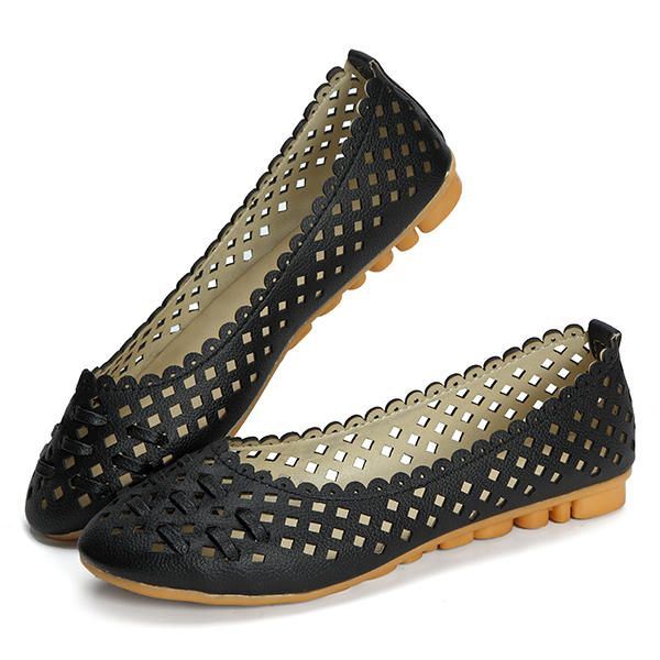 Damesschoenen Uitgehold Ademende Casual Flats