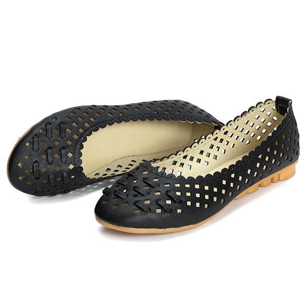 Damesschoenen Uitgehold Ademende Casual Flats