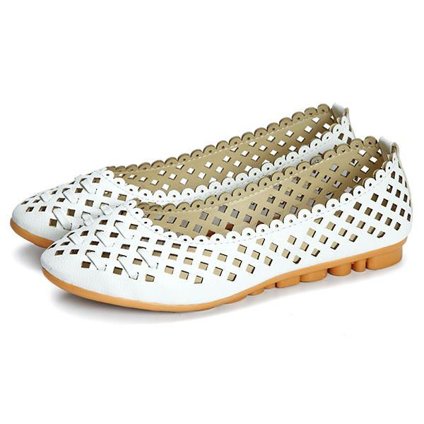 Damesschoenen Uitgehold Ademende Casual Flats