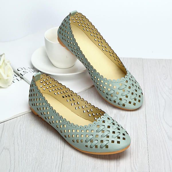 Damesschoenen Uitgehold Ademende Casual Flats