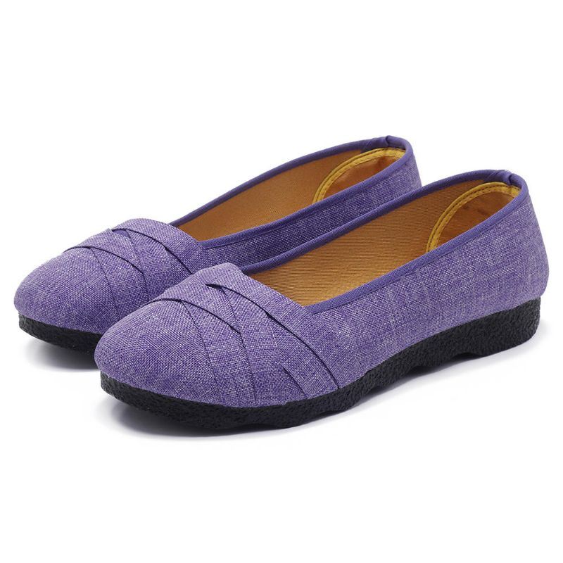 Grote Maat Platte Loafers Met Zachte Zool Voor Dames