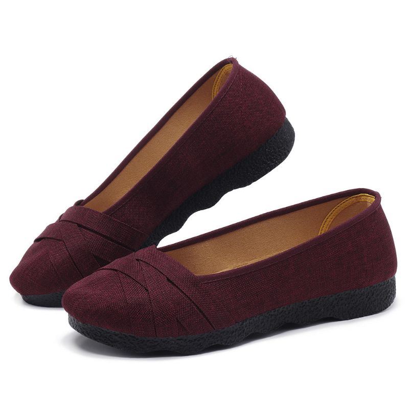 Grote Maat Platte Loafers Met Zachte Zool Voor Dames