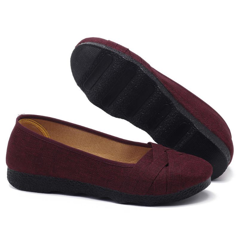 Grote Maat Platte Loafers Met Zachte Zool Voor Dames