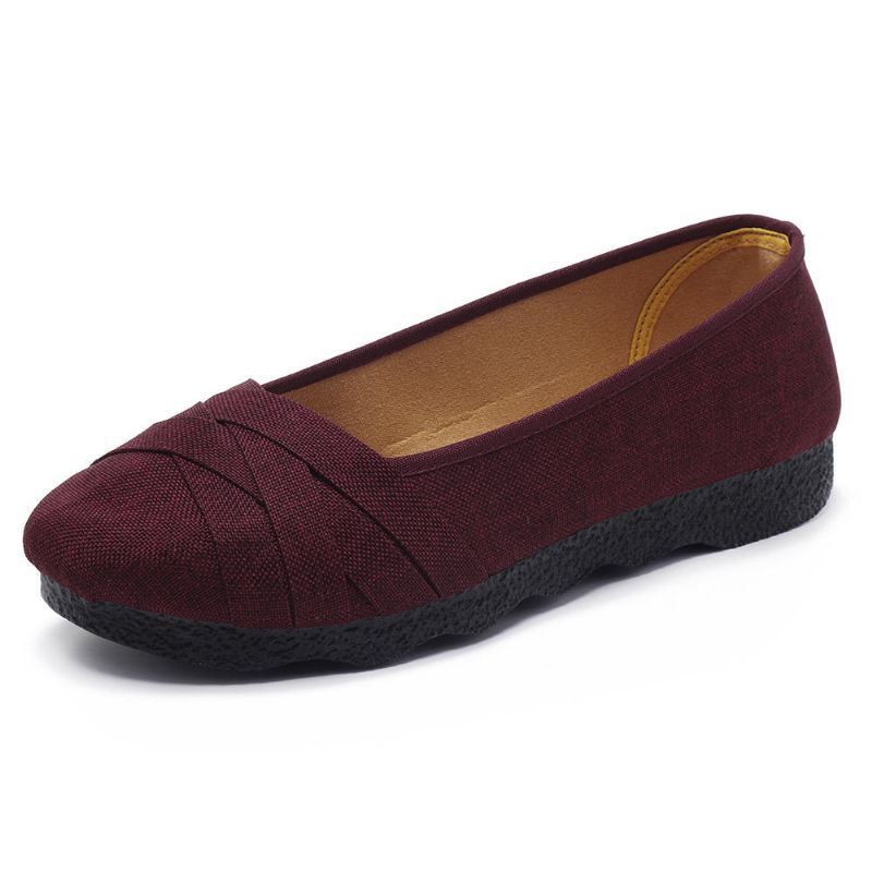 Grote Maat Platte Loafers Met Zachte Zool Voor Dames