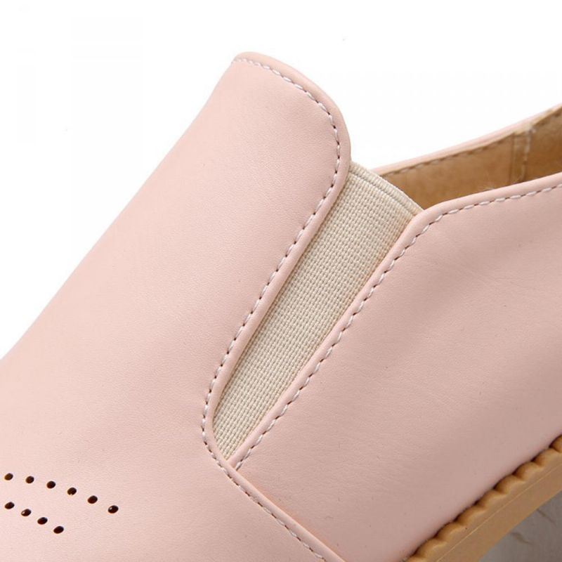 Grote Maat Pure Kleur Slip-on Casual Platte Loafers Voor Dames