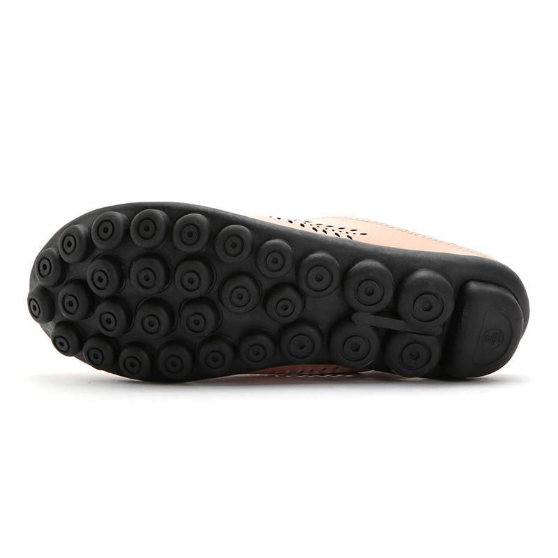 Grote Maat Uitgehold Pure Kleur Zachte Casual Flats Damesschoenen