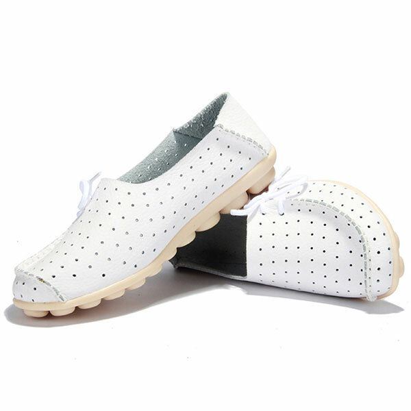 Nieuwe Dames Flats Zachte Comfortabele Lace-up Casual Mode Platte Loafers Schoenen