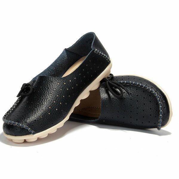 Nieuwe Dames Flats Zachte Comfortabele Lace-up Casual Mode Platte Loafers Schoenen