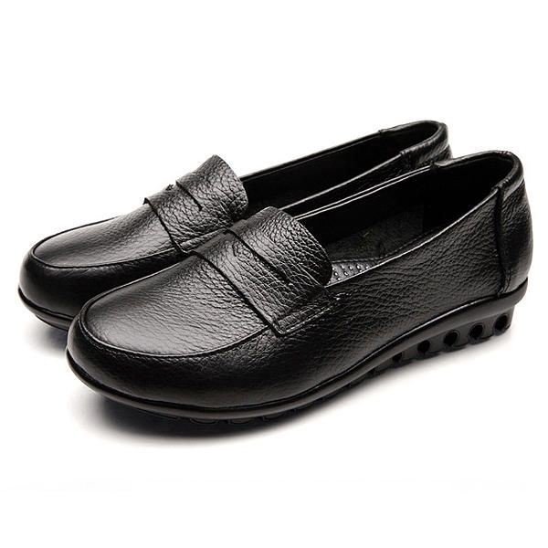 Nieuwe Dames Soft Casual Comfortabele Flats Loafers Slip-on Mode Ronde Neus Flats Schoenen