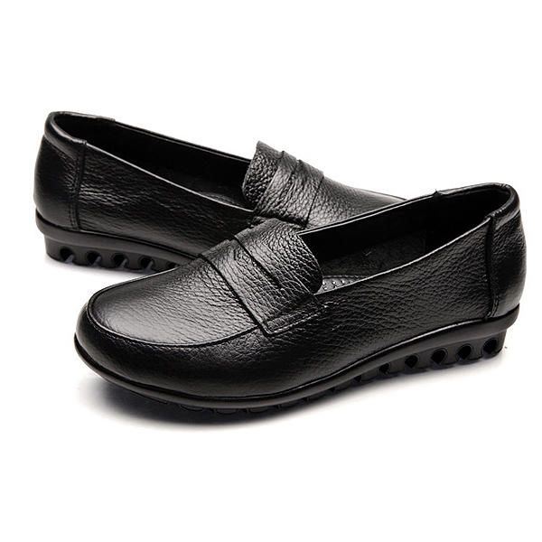 Nieuwe Dames Soft Casual Comfortabele Flats Loafers Slip-on Mode Ronde Neus Flats Schoenen