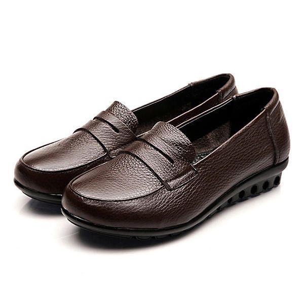 Nieuwe Dames Soft Casual Comfortabele Flats Loafers Slip-on Mode Ronde Neus Flats Schoenen