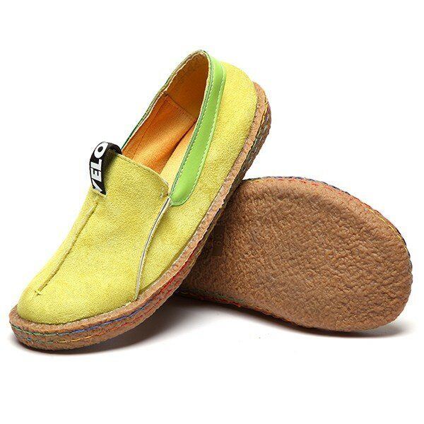 Platte Loafers Met Zachte Zool En Pure Kleur