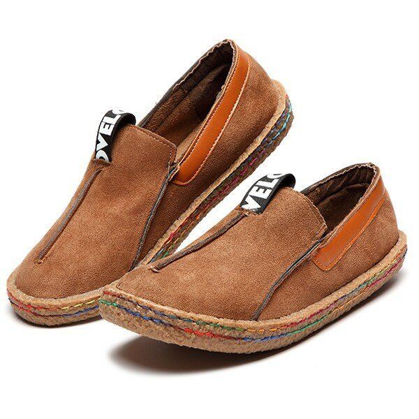 Platte Loafers Met Zachte Zool En Pure Kleur