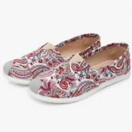 Platte Loafers Van Zacht Patroondoek Voor Dames